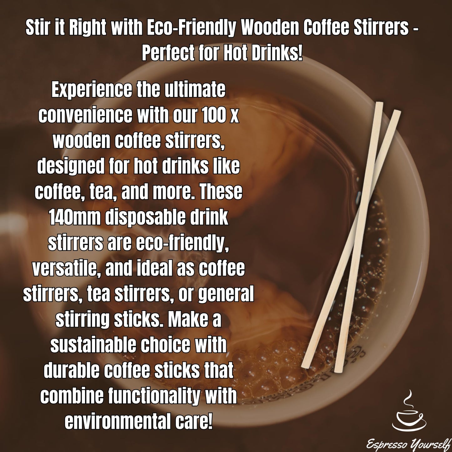 300 Pack โ 100 SilverSpoon White Sugar Sachets, 100 Billington's Brown Sugar Sachets, 100 Wooden Coffee Stirrers | Individually Wrapped Sugar Sticks & Stirrers Set | Espresso Yourself