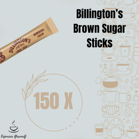 150 Brown Sugar Sticks | Demerara Sugar Sachets | Individual Brown Sugar Sachets | Sugar Sticks for Tea & Coffee | Letterbox Friendly | Packed by Espresso Yourself
