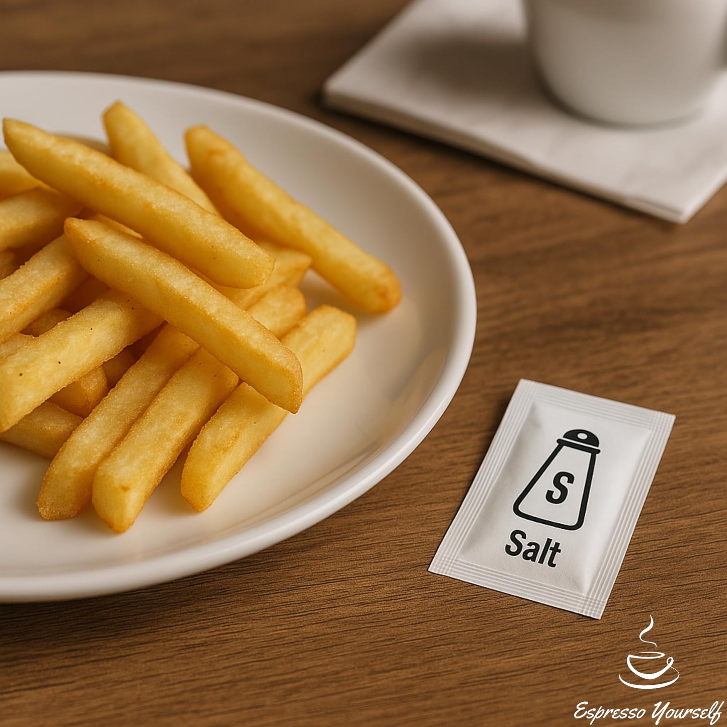 100 Salt Sachets – Individually Wrapped Table Salt Portions – Disposable Packets for Travel, Catering, Takeaway, Lunchboxes & Portion Control – by Espresso Yourself
