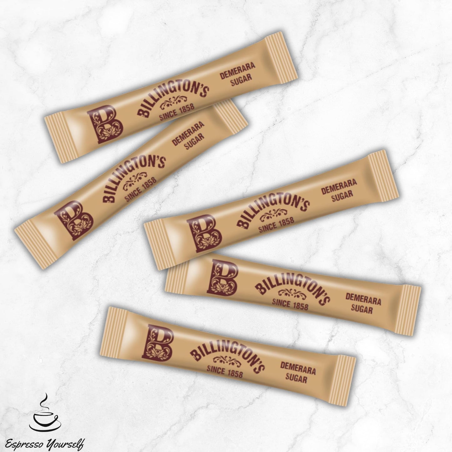 150 Brown Sugar Sticks | Demerara Sugar Sachets | Individual Brown Sugar Sachets | Sugar Sticks for Tea & Coffee | Letterbox Friendly | Packed by Espresso Yourself