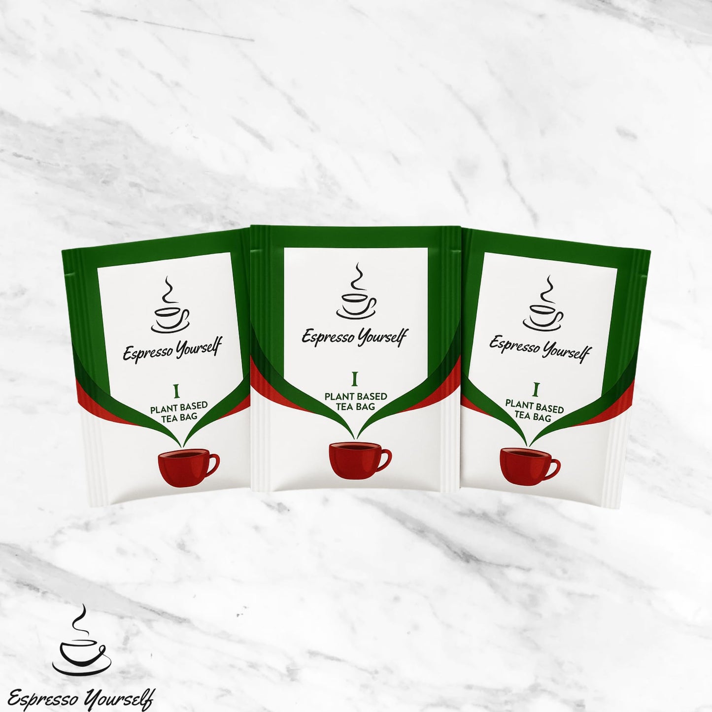 50 Individually Wrapped Tea Bags Bulk by Espresso Yourself – Teabags, Signature Taste, Refreshing & Flavourful, Plant-Based Biodegradable Tea Sachets – Letterbox Friendly