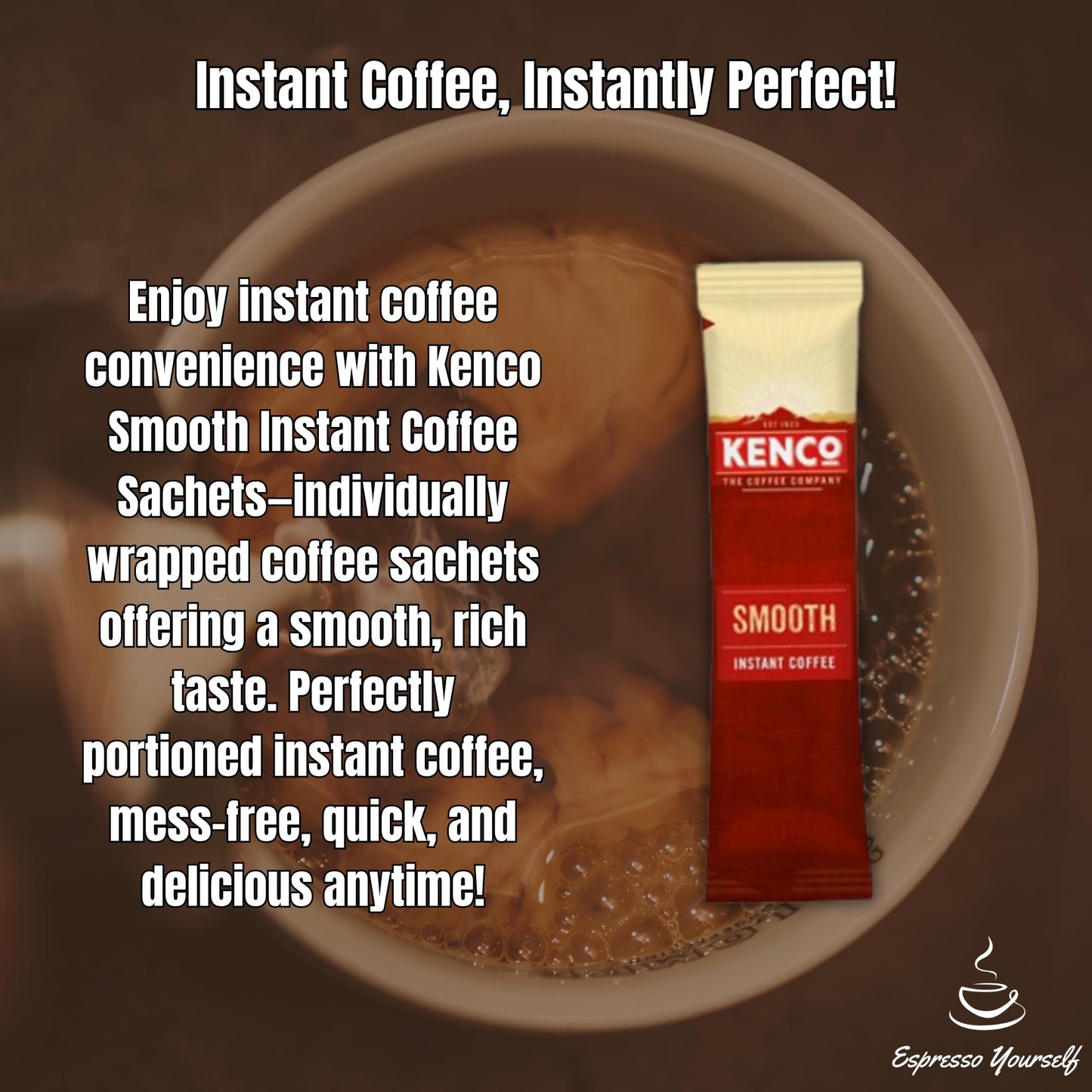 120 Coffee Set – 30 Rich Instant Coffee Sachets, 30 Lakeland UHT Milk Sticks, 60 Silverspoon Sugar Sachets | Individually Wrapped Coffee Portions for Home, Office & Travel | Espresso Yourself